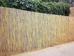 1.8m X 4m Split Natural Peeled Reed Screening Fencing Panel Bamboo Fence Roll Garden