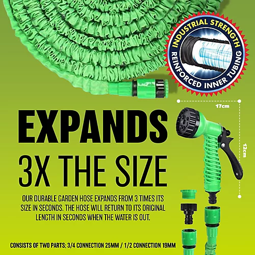 100ft Expandable Flexible Hosepipe Garden Hose Pipe Magic Snake + Gun Watering Outdoor 6 100ft Expandable Flexible Hosepipe Garden Hose Pipe Magic Snake + Gun Watering Outdoor - Image 4