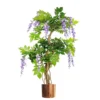 Leaf 110cm Artificial Purple Wisteria Tree With Copper Metal Planter -Leaf Shop 110cm artificial purple wisteria tree with copper metal planter5060950400140 01c MP