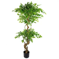 Leaf 150cm Twisted Trunk Artificial Japanese Fruticosa Style Ficus Tree -Leaf Shop 150cm twisted trunk artificial japanese fruticosa style ficus tree5060532978340 02c MP
