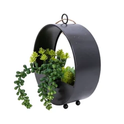 23cm Succulent Artificial Plant In Black Metal Pot 7 23cm Succulent Artificial Plant In Black Metal Pot -Leaf Shop 23cm succulent artificial plant in black metal pot5010795682485 03c bq