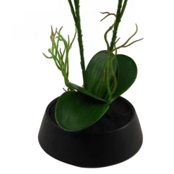 Leaf 43cm Large Pink Yellow Artificial Orchid In Ceramic Planter -Leaf Shop 43cm large pink yellow artificial orchid in ceramic planter5060532975875 03c MP