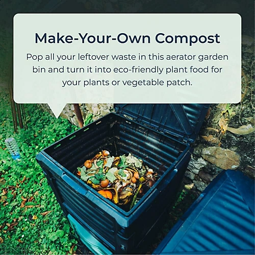 450L Garden Compost Bin Accelerator Outdoor Bins Food Waste Mulch For Gardening 4 450L Garden Compost Bin Accelerator Outdoor Bins Food Waste Mulch For Gardening - Image 2