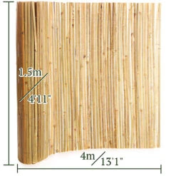 4m X 1.5m Bamboo Split Slat Fencing Screening Rolls For Garden Outdoor Privacy -Leaf Shop 4m x 1 5m bamboo split slat fencing screening rolls for garden outdoor privacy5060256548386 03c MP