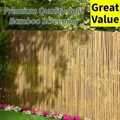 4m X 2m Bamboo Split Slat Fencing Screening Rolls For Garden Outdoor Privacy
