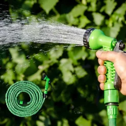 50FT Green Expandable Magic Garden Heavy Duty Hose Pipe With Spray Gun