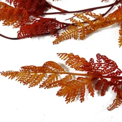 Leaf 6 X 100cm Artificial Hanging Maidenhair Fern Plant Autumn Orange -Leaf Shop 6 x 100cm artificial hanging maidenhair fern plant autumn orange5060532976469 02c MP