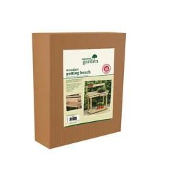 92cm Wide Wooden Greenhouse / Garden Potting Table / Bench -Leaf Shop 92cm wide wooden greenhouse garden potting table bench5056589102234 04c MP