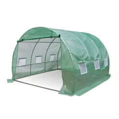 9m² Polyethylene Tunnel Greenhouse - 297x295x196cm - Thym - Green