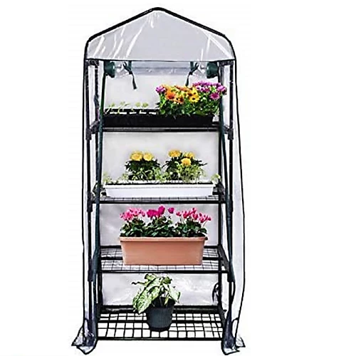Abaseen 4 Tier Mini Greenhouse With Frame And Cover, Greenhouses For The Garden Outdoor, Patio And Backyard 160x69x49cm (HxWxD) 3 Abaseen 4 Tier Mini Greenhouse With Frame And Cover, Greenhouses For The Garden Outdoor, Patio And Backyard 160x69x49cm (HxWxD)