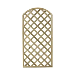 Arched Pine Trellis Panel (W)90cm X (H)180cm
