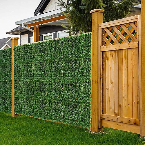 Artificial Hedge Ivy Leaf Garden Fence Wall Privacy Balcony Screening Trellis 0.5m X 3m 3 Artificial Hedge Ivy Leaf Garden Fence Wall Privacy Balcony Screening Trellis 0.5m X 3m