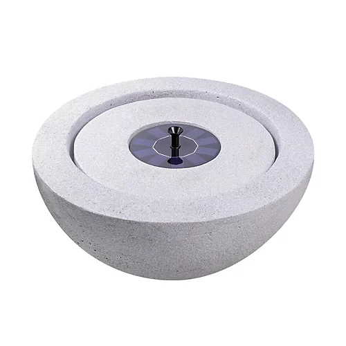 Bowl Stone Solar Water Feature - Light Grey 3 Bowl Stone Solar Water Feature - Light Grey
