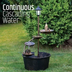 Cascading Water Feature With Lotus Leaves & Barrel 8 Cascading Water Feature With Lotus Leaves & Barrel -Leaf Shop cascading water feature with lotus leaves barrel5025301122607 03c MP