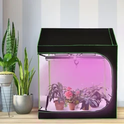 Costway 150x150x180cm Hydroponic Grow Tent Reflective Waterproof Grow Room Box -Leaf Shop costway 150x150x180cm hydroponic grow tent reflective waterproof grow room box6085649042172 03c MP