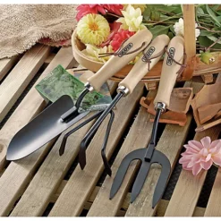 Draper Carbon Steel Hand Fork, Cultivator And Trowel With Hardwood Handles 83993 -Leaf Shop draper carbon steel hand fork cultivator and trowel with hardwood handles 839935010559839933 03c MP
