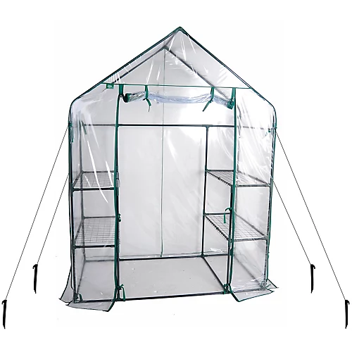 Easigear Walk In 4 Shelf Greenhouse/ Grow House W/ PVC Cover For Garden 5 Easigear Walk In 4 Shelf Greenhouse/ Grow House W/ PVC Cover For Garden - Image 3
