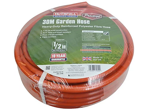 Faithfull CT072023108BOGYS02 Prestige Heavy-Duty Garden Hose 30m 12.5mm (1/2in) Diameter FAIHOSE30PRE 4 Faithfull CT072023108BOGYS02 Prestige Heavy-Duty Garden Hose 30m 12.5mm (1/2in) Diameter FAIHOSE30PRE - Image 2