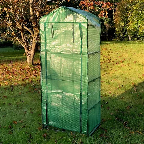 Four Tier Mini Greenhouse With Reinforced Cover 4 Four Tier Mini Greenhouse With Reinforced Cover - Image 2