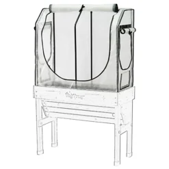 Frame & Greenhouse Cover - VegTrug Small Wall Hugger Greenhouse Frame & Multi-Cover Set