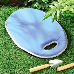 Garden Kneeling Pad - Blue Memory Foam Lightweight Waterproof Kneel Cushion Mat With Carry Handle - L50cm X W31cm X D5cm -Leaf Shop garden kneeling pad blue memory foam lightweight waterproof kneel cushion mat with carry handle l50cm x w31cm x d5cm5053335626297 03c MP