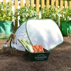 GardenSkill Pop Up Mini Grow Tunnel Insect Net Protection Cover For Carrots Herbs Flowers 125x50cm H