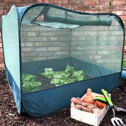 GardenSkill Pop Up Strawberry & Salad Fruit Cage Bird Netting Pest Protection Cover 1.25m X 0.75m H