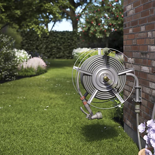 GoodHome Watering Wall-mounted Empty Hose Reel Without Wheels 4 GoodHome Watering Wall-mounted Empty Hose Reel Without Wheels - Image 2