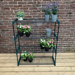 Greenhouse Staging Shelving Racking 4 Tier (Pack Of 4) -Leaf Shop greenhouse staging shelving racking 4 tier pack of 4 5060575100678 06c MP