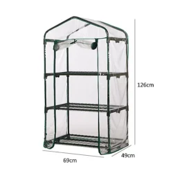 Greenhouse With Easy-Fit Frame And Heavy Duty Cover - 3 Shelf 8 Greenhouse With Easy-Fit Frame And Heavy Duty Cover - 3 Shelf -Leaf Shop greenhouse with easy fit frame and heavy duty cover 3 shelf5053360871334 03c MP