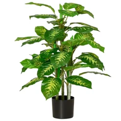 HOMCOM Artificial Evergreen Tree Fake Plant In Pot Indoor Outdoor Décor 95cm -Leaf Shop homcom artificial evergreen tree fake plant in pot indoor outdoor d cor 95cm5056534539795 02c MP