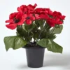Homescapes Artificial Red Poppy Flower Arrangement In Grave Pot