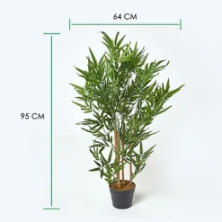 Homescapes Green 3ft Bamboo Tree Artificial Plant With Pot, 95 Cm -Leaf Shop homescapes green 3ft bamboo tree artificial plant with pot 95 cm5055967456211 04c MP