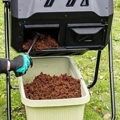 KCT 160L Rotating Garden Compost Tumbler Dual Compartment Tumbling Composter Bin -Leaf Shop kct 160l rotating garden compost tumbler dual compartment tumbling composter bin5060855631250 03c MP