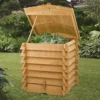 KCT 300L Large Outdoor Wooden Compost Bin Garden Kitchen Waste Eco Composter -Leaf Shop kct 300l large outdoor wooden compost bin garden kitchen waste eco composter5060855633551 01c MP
