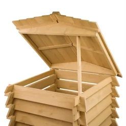 KCT 300L Large Outdoor Wooden Compost Bin Garden Kitchen Waste Eco Composter -Leaf Shop kct 300l large outdoor wooden compost bin garden kitchen waste eco composter5060855633551 04c MP