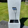 Large Wall Blade Shower Water Feature With LED Lights - Solar Powered 36.5x27x96cm