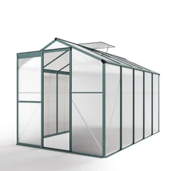 Livingandhome 10 X 6 Ft Polycarbonate Greenhouse Aluminium Frame Garden Green House,Green -Leaf Shop livingandhome 10 x 6 ft polycarbonate greenhouse aluminium frame garden green house green0735940226189 06c MP