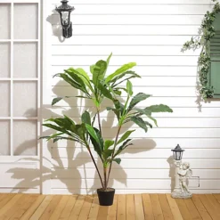 Livingandhome 4 Trunk Artificial Asplenium Nidus Tree House Plant Indoor Plant In Black Pot 125 Cm 8 Livingandhome 4 Trunk Artificial Asplenium Nidus Tree House Plant Indoor Plant In Black Pot 125 Cm -Leaf Shop livingandhome 4 trunk artificial asplenium nidus tree house plant indoor plant in black pot 125 cm0735940251419 03c MP