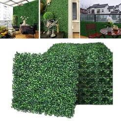 Livingandhome 6 Pieces Green Simulation Milan Fake Plastic Plant Wall 600 X 400 Mm -Leaf Shop livingandhome 6 pieces green simulation milan fake plastic plant wall 600 x 400 mm0735940260657 02c MP