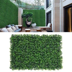 Livingandhome 6 Pieces Green Simulation Milan Fake Plastic Plant Wall 600 X 400 Mm -Leaf Shop livingandhome 6 pieces green simulation milan fake plastic plant wall 600 x 400 mm0735940260657 03c MP