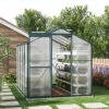 Livingandhome 8 X 6 Ft Polycarbonate Greenhouse Aluminium Frame Garden Green House,Green -Leaf Shop livingandhome 8 x 6 ft polycarbonate greenhouse aluminium frame garden green house green0735940226202 01c MP