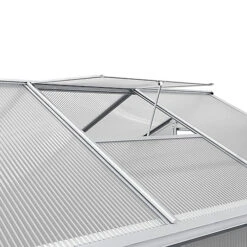 Livingandhome 8 X 6 Ft Polycarbonate Greenhouse Aluminium Frame Garden Green House,Silver -Leaf Shop livingandhome 8 x 6 ft polycarbonate greenhouse aluminium frame garden green house silver0735940250481 06c MP