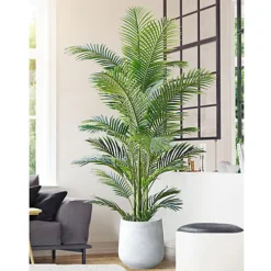 Livingandhome Artificial Palm Tree Indoor Decorative Plant In Black Pot 160 Cm -Leaf Shop livingandhome artificial palm tree indoor decorative plant in black pot 160 cm0735940247535 03c MP