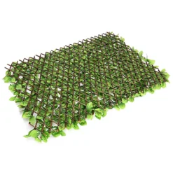 Livingandhome Expanding Artificial Green Apple Leaves Privacy Fence Garden Trellis 180 X 90 Cm -Leaf Shop livingandhome expanding artificial green apple leaves privacy fence garden trellis 180 x 90 cm0670586481366 04c MP