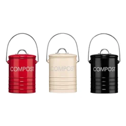 Maison By Premier Black Compost Bin With Handle -Leaf Shop maison by premier black compost bin with handle5018705727851 03c MP
