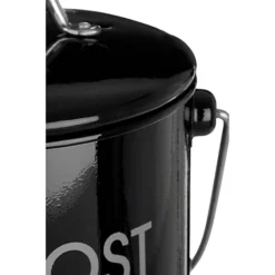 Maison By Premier Black Compost Bin With Handle -Leaf Shop maison by premier black compost bin with handle5018705727851 06c MP
