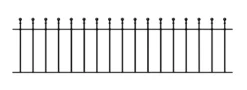 MANA Metal Ball Top Garden Railing Panel 1830mm (6ft) GAP X 455mm High MAZP03