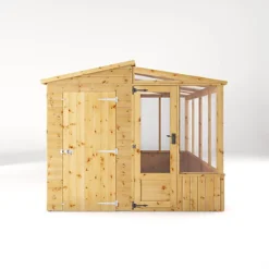 Mercia 8x8 Pent Greenhouse Combi Shed - Assembly Required -Leaf Shop mercia 8x8 pent greenhouse combi shed assembly required5029442075655 02c