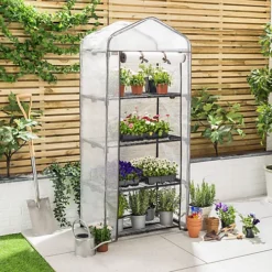 Mini Greenhouse 4 Tier Small Garden Grow House Reinforced PE -Leaf Shop mini greenhouse 4 tier small garden grow house reinforced pe5031470232092 02c MP